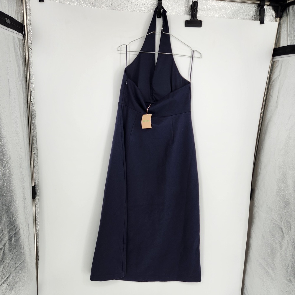 Boden US10P Navy Blue Halter Neck Empire Maxi Dress NWT